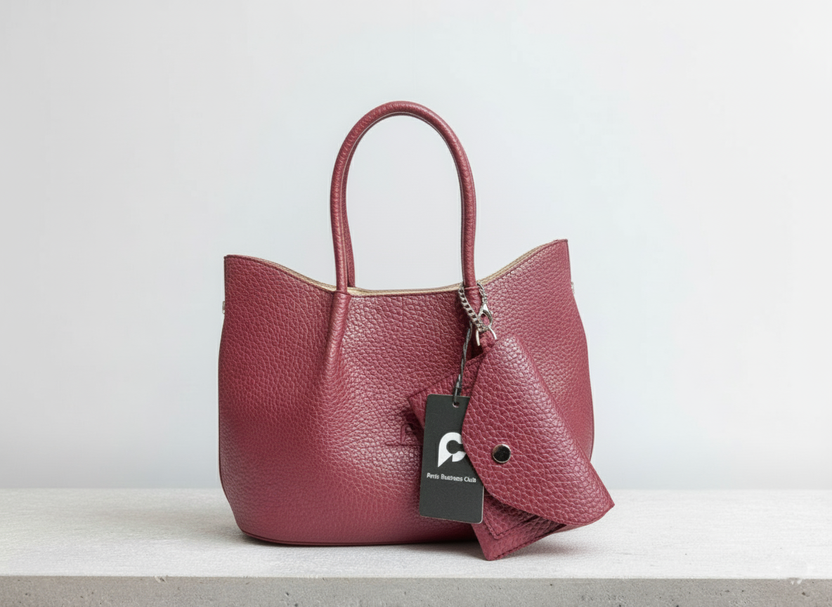 Lüks Bordo Deri Günlük Çanta